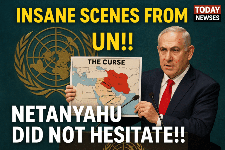 Netanyahu UN भाषण के दौरान
