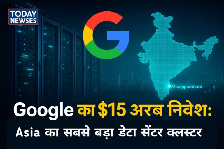 Google ने आंध्र प्रदेश के विशाखापत्तनम में 15 बिलियन डॉलर के निवेश की घोषणा की है।