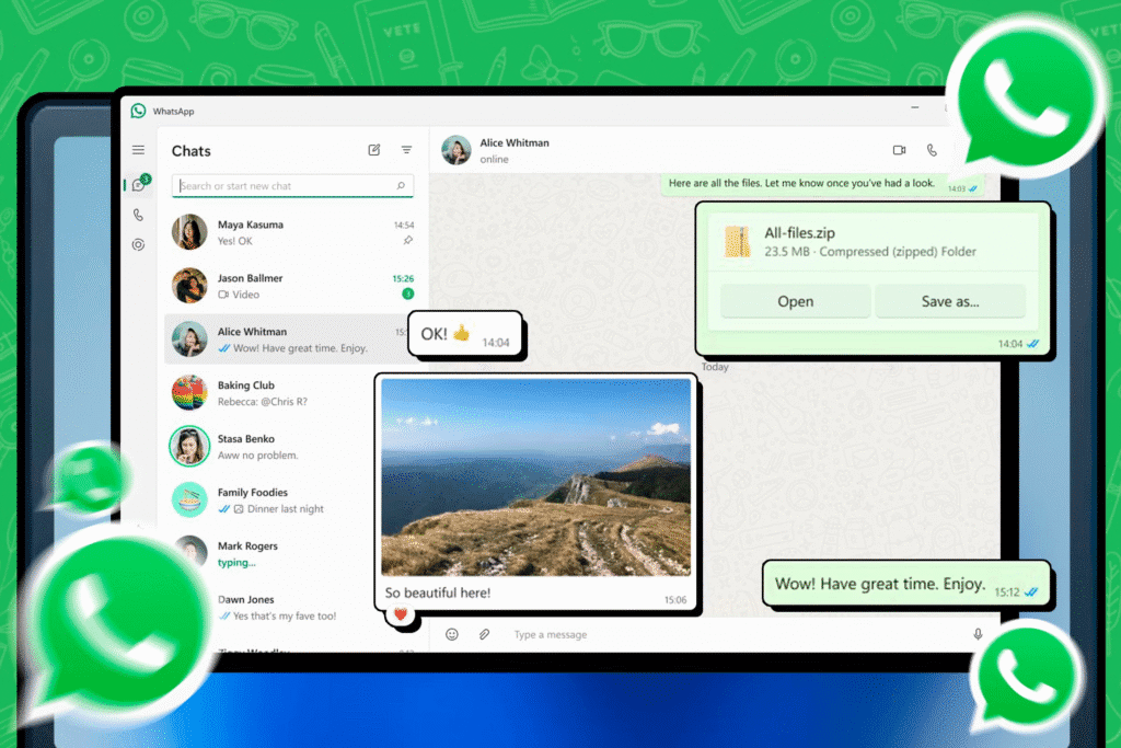 WhatsApp Web dashboard on computer browser for easy messaging in 2025